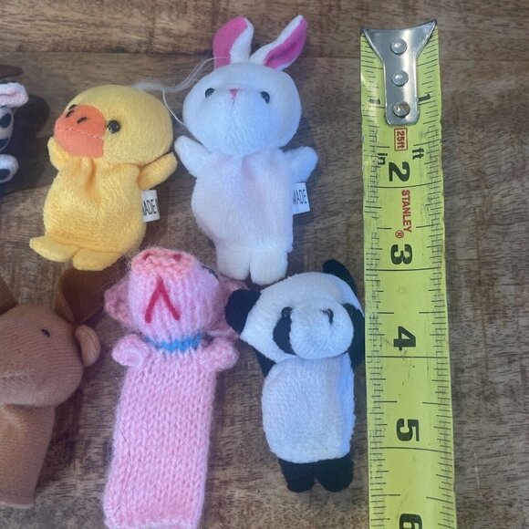 Hug Fun Farm Animal Finger Puppets Set of 7 Cow Rabbit Pig Horse Duck Dog - Picture 6 of 6